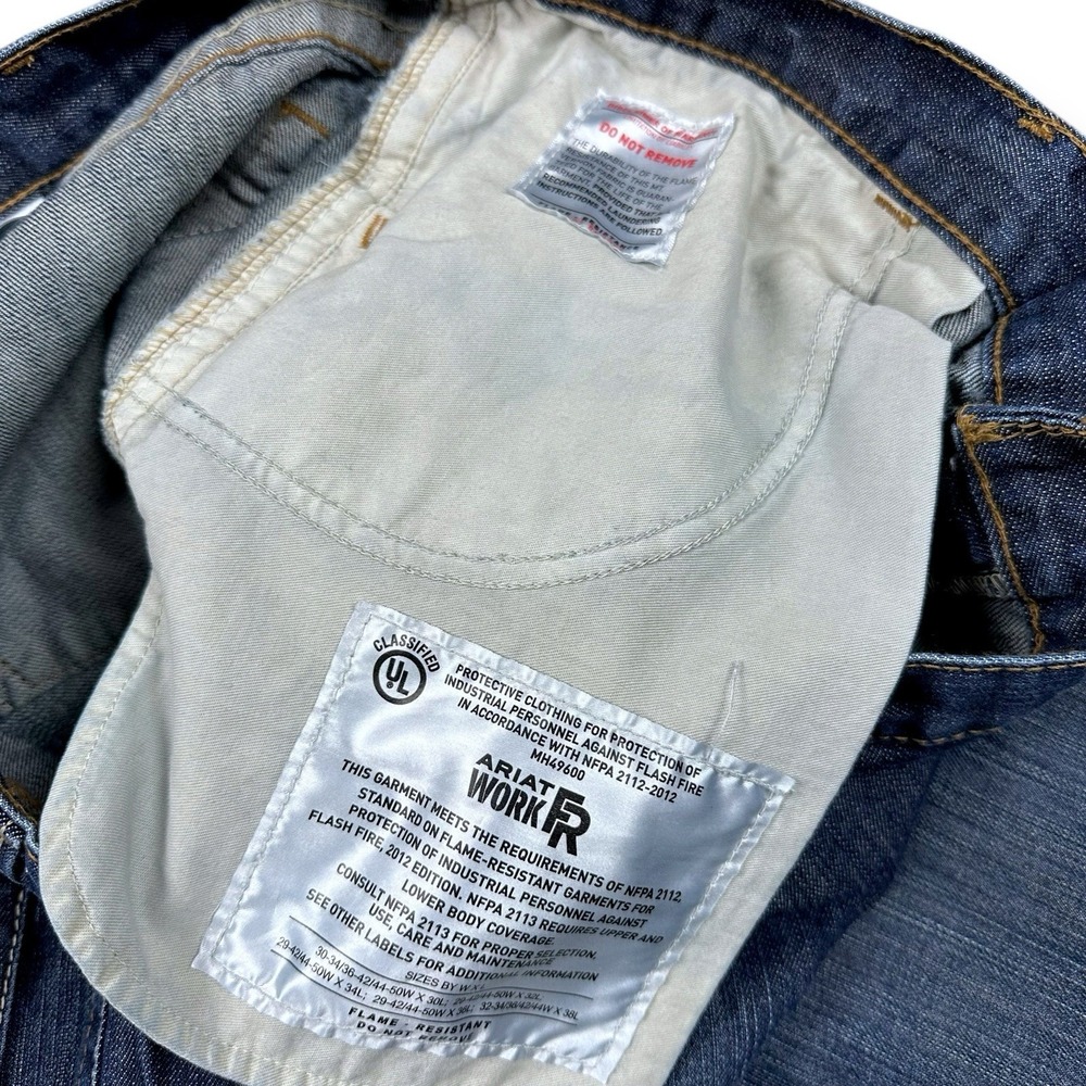 Ariat Work FR Men's Low Rise M4 Boot Cut Jeans 42x32 Flame Resistant HRC2 2112 - Picture 9 of 16